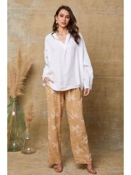 Fleur de Lin Lniana bluzka "Dola" w kolorze białym rozmiar: XXL. Białe bluzki damskie Fleur de Lin, xxl, bez wzorów, ze lnu, bez kołnierzyka, bez ramiączek. Za 143.99 zł.