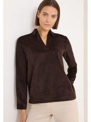 Cecil Bluzka w kolorze brązowym rozmiar: L. Brązowe bluzki damskie Cecil, l, bez wzorów, bez kołnierzyka, bez ramiączek. Za 157.35 zł.