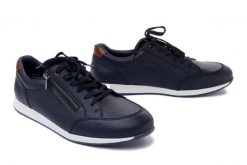RIEKER 11903-14 blue, półbuty męskie. Niebieskie półbuty męskie Rieker, bez zapięcia. Za 379.90 zł.