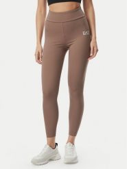 EA7 Emporio Armani Legginsy 7W000232 AF12625 U6041 Beżowy ciemny Slim Fit. Brązowe legginsy sportowe damskie EA7 Emporio Armani, xxl, bez wzorów, z syntetyku. Za 294.99 zł.
