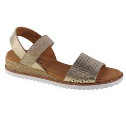 Sandały do chodzenia damskie, Skechers Desert Kiss. Żółte sandały damskie Skechers, bez wzorów, bez obcasa. Za 149.99 zł.