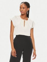 Calvin Klein Bluzka K20K207161 Écru Regular Fit. Bluzki damskie CALVIN KLEIN, bez wzorów, z syntetyku, bez ramiączek. Za 369.99 zł.