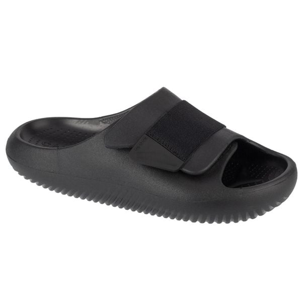 Klapki unisex Crocs 209413001. Czarne klapki damskie Crocs, bez wzorów, z materiału, bez obcasa. Za 362.00 zł.
