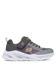 Skechers Sneakersy Meteor-Lights - Krendox 401495L/CCGY Szary. Szare buty sportowe chłopięce Skechers, z materiału, bez zapięcia. Za 169.99 zł.