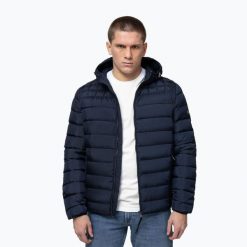 Kurtka zimowa męska Pitbull Foothill Hooded Padded. Niebieskie kurtki męskie PITBULL, na zimę, l, bez wzorów, z materiału, bez kaptura. Za 309.99 zł.