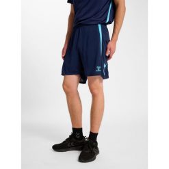 Szorty Hummel Lead 2.0. Niebieskie szorty męskie HUMMEL, bez kołnierzyka. Za 155.50 zł.