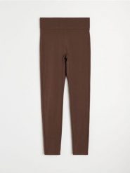 Legginsy sportowe Active - brązowy. Brązowe legginsy damskie Sinsay, l, bez wzorów. Za 39.99 zł.