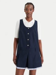 Tommy Jeans Sukienka codzienna DW0DW22759 Granatowy Regular Fit. Niebieskie sukienki damskie Tommy Jeans, na co dzień, l, bez wzorów, z jeansu, bez kołnierzyka, bez ramiączek, proste. Za 569.99 zł.