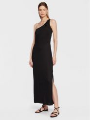 Calvin Klein Swimwear Sukienka plażowa KW0KW02098 Czarny Regular Fit. Czarne sukienki damskie Calvin Klein Swimwear, na plażę, s, bez wzorów, z wiskozy, bez kołnierzyka, bez ramiączek. Za 279.99 zł.