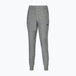 Spodnie tenisowe damskie Mizuno Training. Szare spodnie sportowe damskie Mizuno, m, z elastanu, na fitness i siłownię. Za 76.99 zł.