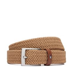 Pasek Tommy Hilfiger. Brązowe paski męskie Tommy Hilfiger, bez wzorów. Za 209.99 zł.