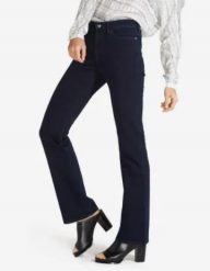 WRANGLER DAMSKIE SPODNIE JEANSOWE HIGH TISE BOOTCUT BLUEBLACK W27UQC51L. Spodnie materiałowe damskie Wrangler, bez wzorów, z jeansu. Za 180.99 zł.