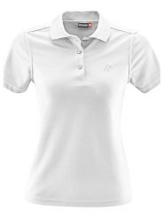 Maier Sports Funkcyjna koszulka polo w kolorze białym rozmiar: 38. Białe bluzki sportowe damskie Maier Sports, z materiału, bez kołnierzyka, bez ramiączek. Za 100.95 zł.