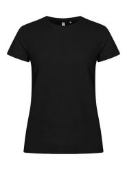 Clique Basic-T Women – koszulka damska dopasowana, czarna. Czarne t-shirty damskie CLIQUE, s, bez wzorów, z bawełny, bez kołnierzyka. Za 97.35 zł.