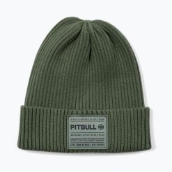Czapka zimowa Pitbull Beanie Dock. Zielone czapki męskie PITBULL, na zimę, z aplikacjami, z dzianiny, sportowe. Za 62.99 zł.