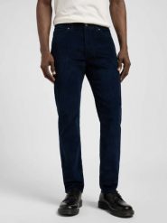 MESKIE SPODNIE LEE SLIM FIT MVP RIVET NAVY 112370602. Niebieskie spodnie materiałowe męskie Lee, bez wzorów, z materiału. Za 189.99 zł.