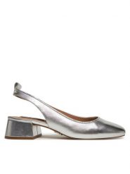 Steve Madden Sandały Smitten s SM11003213 Srebrny. Szare sandały damskie Steve Madden, bez wzorów, ze skóry, bez obcasa, na słupku. Za 399.99 zł.