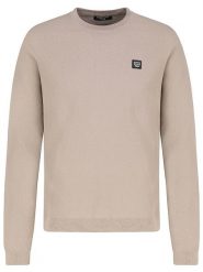 Sublevel Sweter w kolorze beżowym rozmiar: L. Brązowe swetry męskie Sublevel, l, z aplikacjami, ze skóry, bez kołnierzyka. Za 148.96 zł.