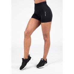 Quincy Bezszwowe Szorty - Czarny. Czarne spodenki sportowe damskie GORILLA WEAR, bez wzorów, sportowe. Za 160.00 zł.