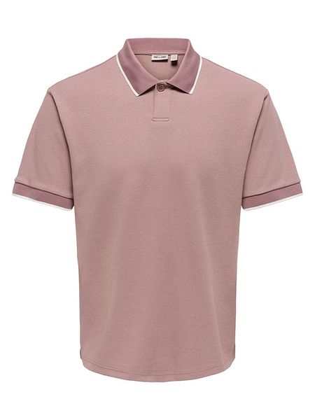 ONLY & SONS Koszulka polo "Onstomon" w kolorze różowym rozmiar: L. Różowe koszulki polo męskie Only & Sons, l, bez wzorów, bez ramiączek. Za 100.99 zł.