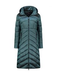 Geographical Norway Płaszcz zimowy "Blanche" w kolorze ciemnozielonym rozmiar: XL. Zielone płaszcze damskie Geographical Norway, na zimę, xl, bez wzorów, z puchu. Za 230.59 zł.