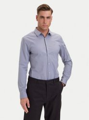Calvin Klein Koszula LV04LB145G Fioletowy jasny Slim Fit. Fioletowe koszule męskie CALVIN KLEIN, m, bez wzorów, z bawełny, bez kołnierzyka, bez ramiączek. Za 329.99 zł.
