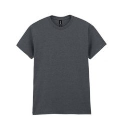 Ciężka Bawełniana Koszulka Unisex Dla Dorosłych. Szare bluzki damskie Gildan, xl, bez wzorów, z bawełny, bez kołnierzyka. Za 51.99 zł.