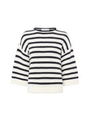 Msch Copenhagen sweter z dzianiny - MSCHLeika Jillena Kobiety dzianina grubo tkana niebieski|biały, M/L. Białe swetry klasyczne damskie MSCH Copenhagen, l, z dzianiny, bez kołnierzyka. Za 179.95 zł.