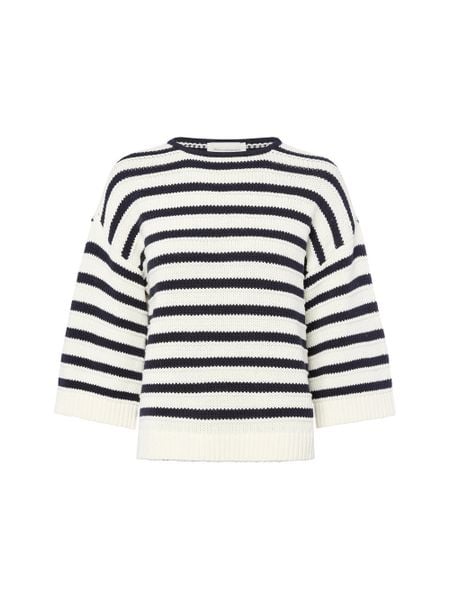 Msch Copenhagen sweter z dzianiny - MSCHLeika Jillena Kobiety dzianina grubo tkana niebieski|biały, M/L. Białe swetry klasyczne damskie MSCH Copenhagen, l, z dzianiny, bez kołnierzyka. Za 179.95 zł.