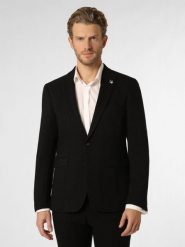 Finshley & Harding London marynarka od garnituru modułowego Mężczyźni Slim Fit czarny, 46. Czarne marynarki męskie Finshley & Harding London, bez wzorów, z satyny. Za 499.95 zł.