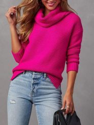 Milan Kiss Golf w kolorze różowym rozmiar: S. Różowe golfy damskie Milan Kiss, s, bez wzorów, bez ramiączek. Za 152.99 zł.