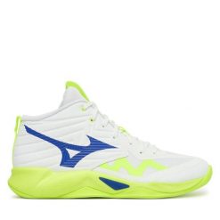 Buty halowe Mizuno. Białe buty sportowe na co dzień męskie Mizuno, bez zapięcia, mizuno wave. Za 494.99 zł.