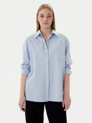 Calvin Klein Jeans Koszula LV047C143G Szary Relaxed Fit. Szare koszule damskie Calvin Klein Jeans, xs, bez wzorów, z bawełny, bez kołnierzyka, bez ramiączek. Za 309.99 zł.