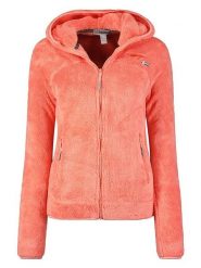 Geographical Norway Kurtka polarowa "Upalood" w kolorze łososiowym rozmiar: L. Pomarańczowe kurtki damskie Geographical Norway, l, bez wzorów, z polaru, bez kaptura. Za 109.26 zł.
