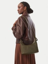 Calvin Klein Torebka Emblem Aop Sueded Shoulder Bag LV04F3880G Zielony ciemny. Zielone torebki klasyczne damskie CALVIN KLEIN, bez wzorów, ze skóry, bez dodatków. Za 529.99 zł.