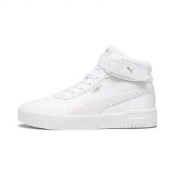 Buty do chodzenia damskie Puma Carina 2.0 Mid Wonderland. Białe buty sportowe na co dzień damskie Puma, bez wzorów, z gumy, trekkingowe. Za 503.00 zł.