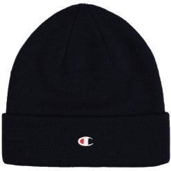 Czapka Champion Beanie Cap. Niebieskie czapki męskie CHAMPION, na zimę, bez wzorów, z materiału. Za 67.99 zł.