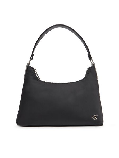 Calvin Klein Jeans Torebka Satin Nylon Small Shoulder Bag LV04K3219G Czarny. Czarne torebki klasyczne damskie Calvin Klein Jeans, bez wzorów, z jeansu, bez dodatków. Za 259.99 zł.