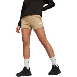 Spodenki Puma Ess 4 Sweat Shorts Tr S, Kobiety. Brązowe szorty damskie Puma, bez wzorów, z bawełny, sportowe. Za 190.00 zł.