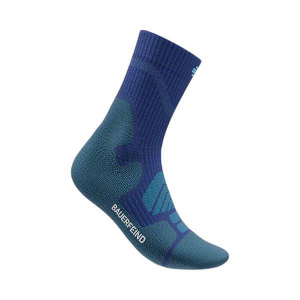 Skarpetki średniej wysokości z wełny merino Bauerfeind Outdoor Merino. Szare skarpetki damskie BAUERFEIND, bez wzorów, ze skóry. Za 152.50 zł.