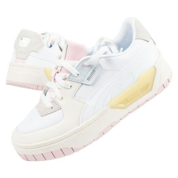 Damskie Skórzane Buty Sportowe Cali Dream. Białe buty sportowe na co dzień damskie Puma, bez wzorów, z materiału, trekkingowe. Za 269.00 zł.
