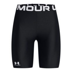 Szorty damskie Under Armour HeatGear 8". Czarne spodenki sportowe damskie Under Armour, l, z materiału, na fitness i siłownię. Za 235.00 zł.