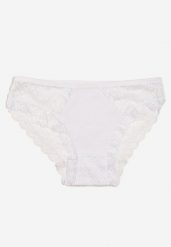 Białe Koronkowe Majtki Figi z Bawełny Nikella. Białe figi damskie Born2be, m, bez wzorów, z bawełny. Za 4.99 zł.