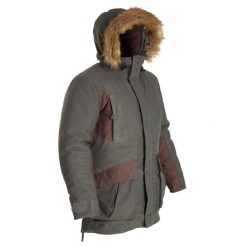 Kurtka myśliwska wodoodporna Warm -20°C 100. Zielone kurtki męskie SOLOGNAC, xl, bez wzorów, z materiału, bez kaptura. Za 449.99 zł.
