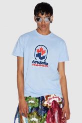 DSQUARED2 Niebieski t-shirt męski invicta cigar. Niebieskie t-shirty męskie Dsquared2, m, bez wzorów, bez kołnierzyka. W wyprzedaży za 599.99 zł.