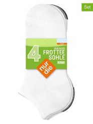 Nur Die Skarpety (4 pary) w kolorze białym rozmiar: 43-46. Białe skarpetki męskie Nur Die, bez wzorów, prążkowane. Za 39.12 zł.