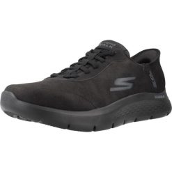 Buty SKECHERS SLIP - INS GO WALK FLEX - SMOOT Czarny. Czarne buty trekkingowe męskie Skechers, z tkaniny, bez zapięcia, trekkingowe, Skechers Sport. Za 359.99 zł.