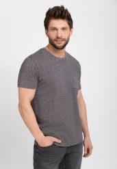 T-shirt z kieszonką T-MEIL. Szare t-shirty męskie Volcano, na lato, l, bez wzorów, z bawełny, bez kołnierzyka. Za 69.99 zł.