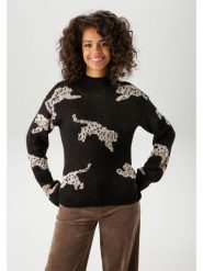 Aniston Sweter w kolorze czarnym rozmiar: 36. Czarne golfy damskie Aniston, bez wzorów, bez ramiączek. Za 56.93 zł.