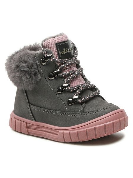Nelli Blu Kozaki AVO-505-076 Szary. Szare kozaki dziewczęce Nelli Blu, bez wzorów, ze skóry, bez obcasa. Za 149.99 zł.